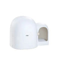 Fully enclosed oversized cat litter box in ABS plastic showing interior space and covered design