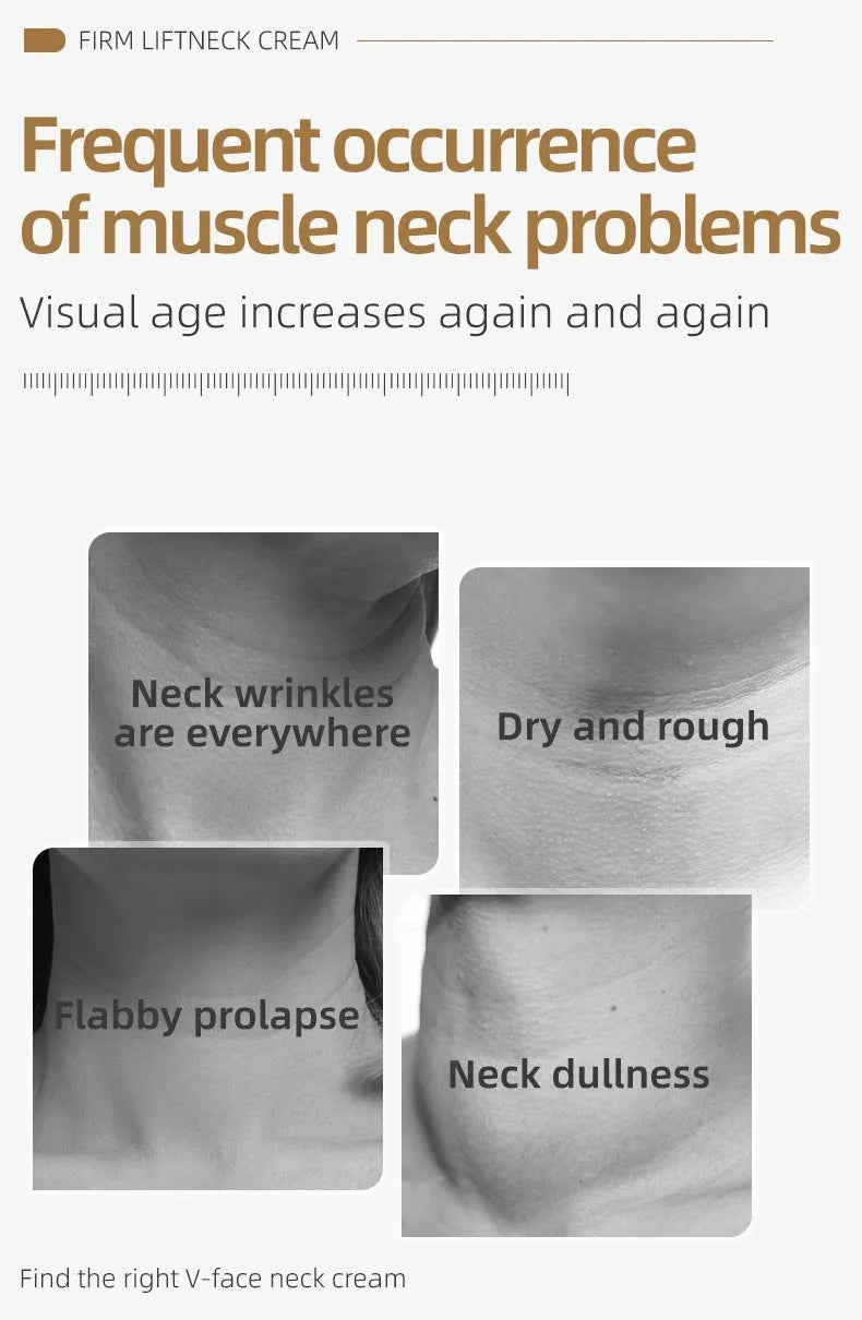 120ml lifting and firming neck massage cream in container for universal skin types