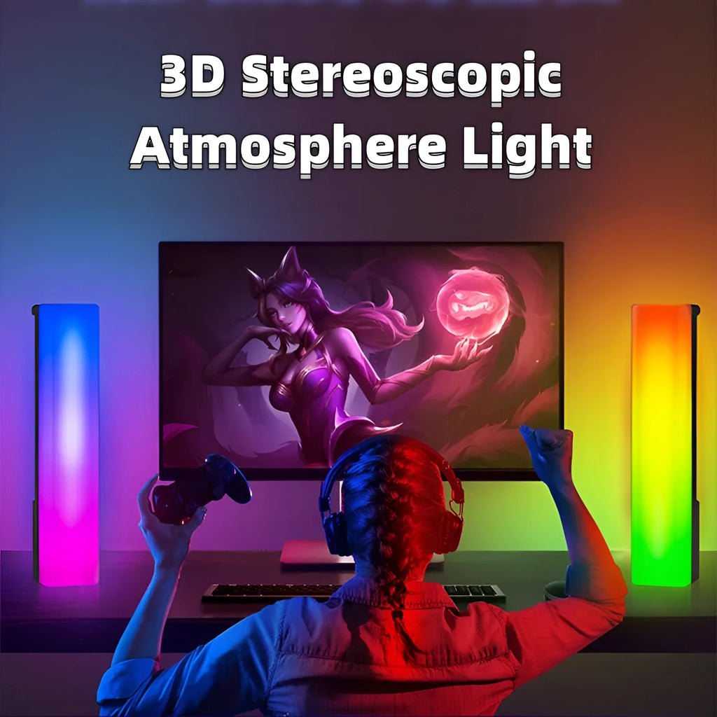 3D RGB table top ambiance lamp with colourful music voice-activated rhythm lighting