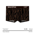 Men's leopard print ice silk underwear with mid waist design and polyester knit fabric
