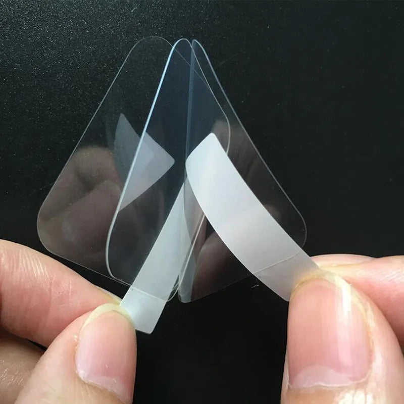 Three transparent PET screen protector films for Ticwatch 2 smart watch on packaging