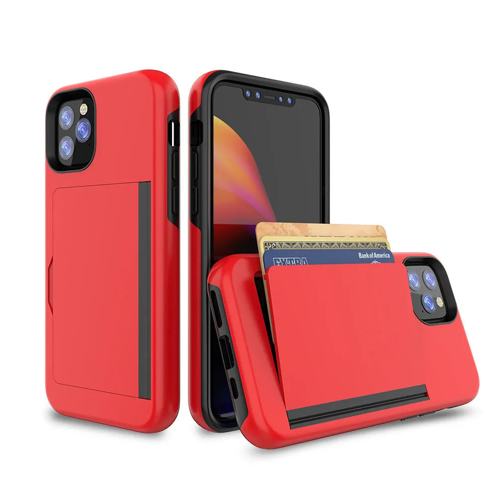 iPhone 11 hard shell protective case in six solid colours showing back cover design