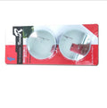 Silver 5cm diameter car blind spot mirror with 360-degree adjustable mount for side mirror attachment