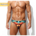 Men's quick-dry low waisted shorts with devil digital print in polyester knitted fabric.