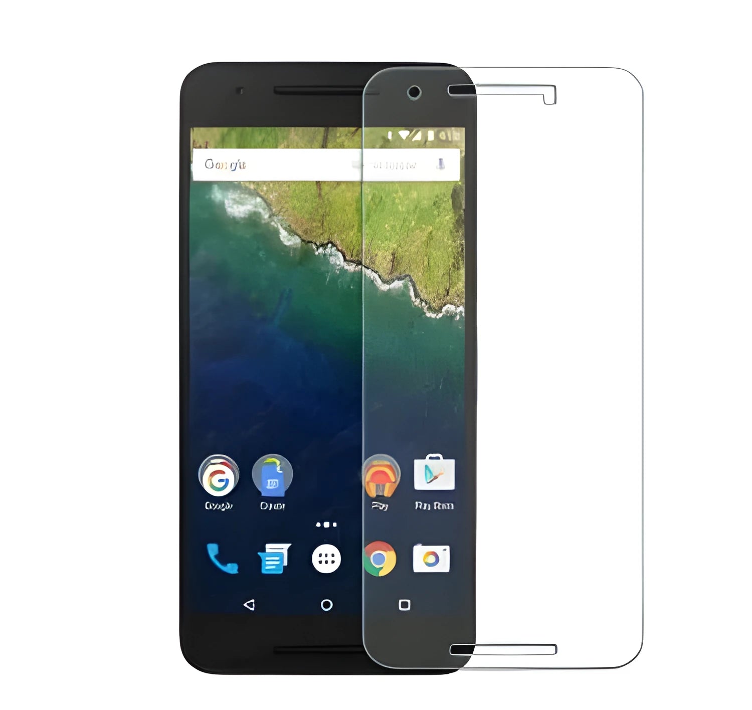 Nexus 6P tempered glass screen protector front film with arc edge die for scratch resistance
