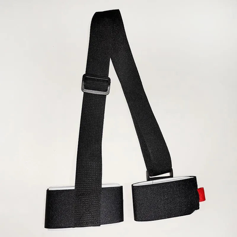 Adjustable skiing bandage strap with hook and loop fastening in four colour options