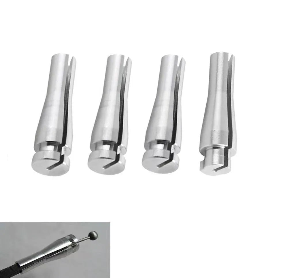 Four silver aluminium car lock cable repair parts for Ford F150 F250 F350 cab rear latch