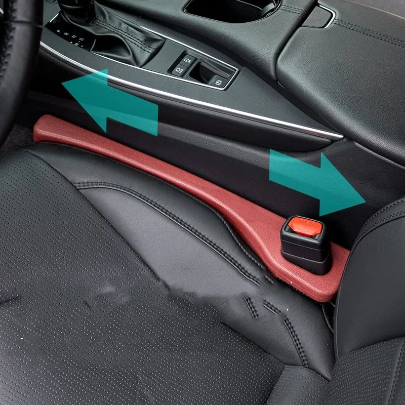 Car seat gap sealing strip in polyresin with integrated handle in four colour options