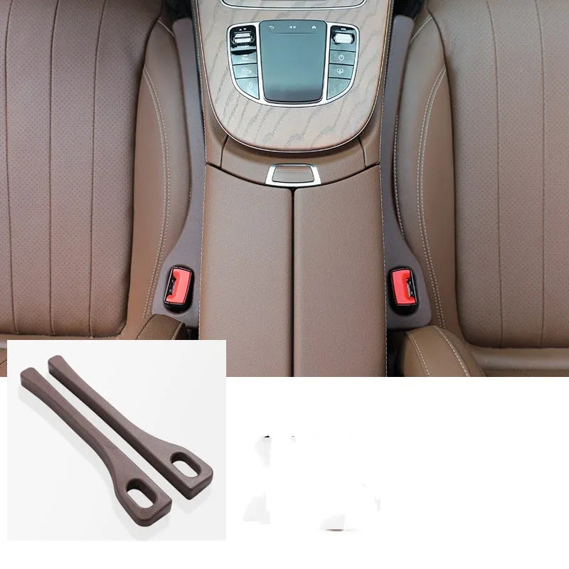 Car seat gap sealing strip in polyresin with integrated handle in four colour options
