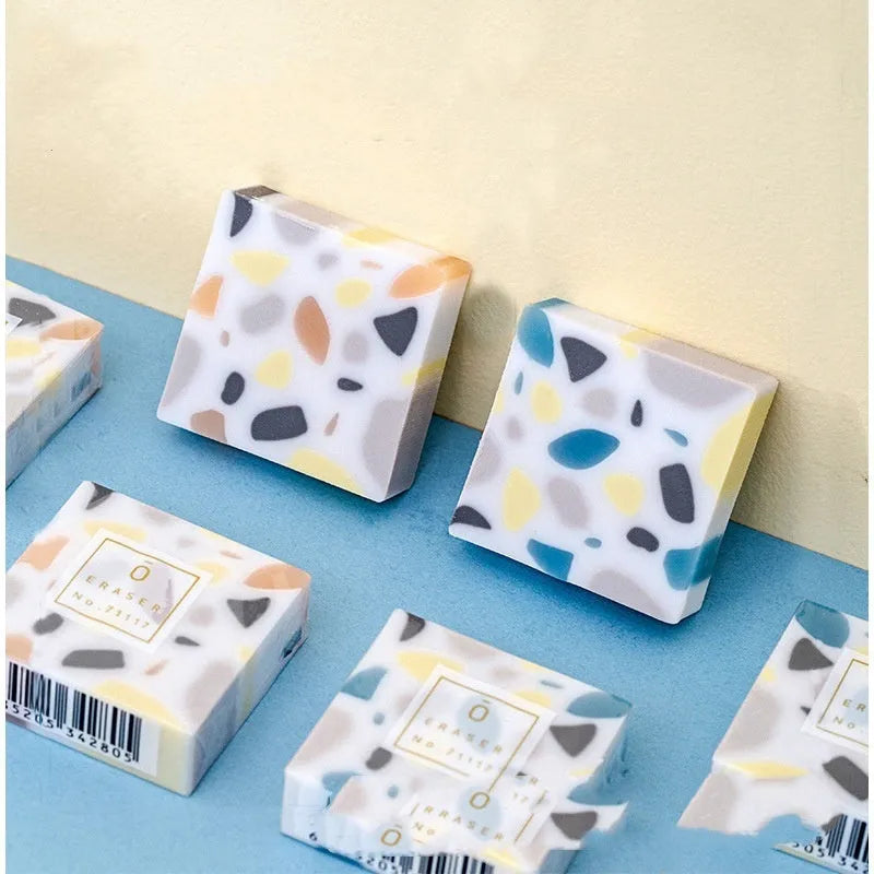 Rubber brick eraser for traceless pencil mark removal