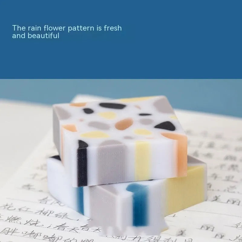Rubber brick eraser for traceless pencil mark removal