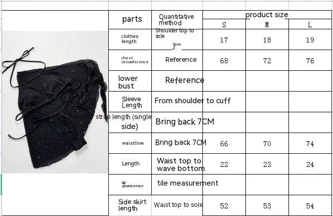 Black three piece bikini swimsuit set with a top and shorts on a mannequin.