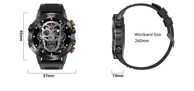 Bluetooth calling smart watch with waterproof design and health monitoring features