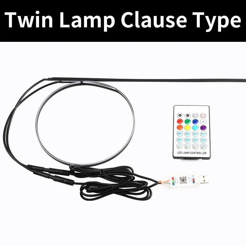 Car interior ambience light with aluminium alloy LED strip and remote control