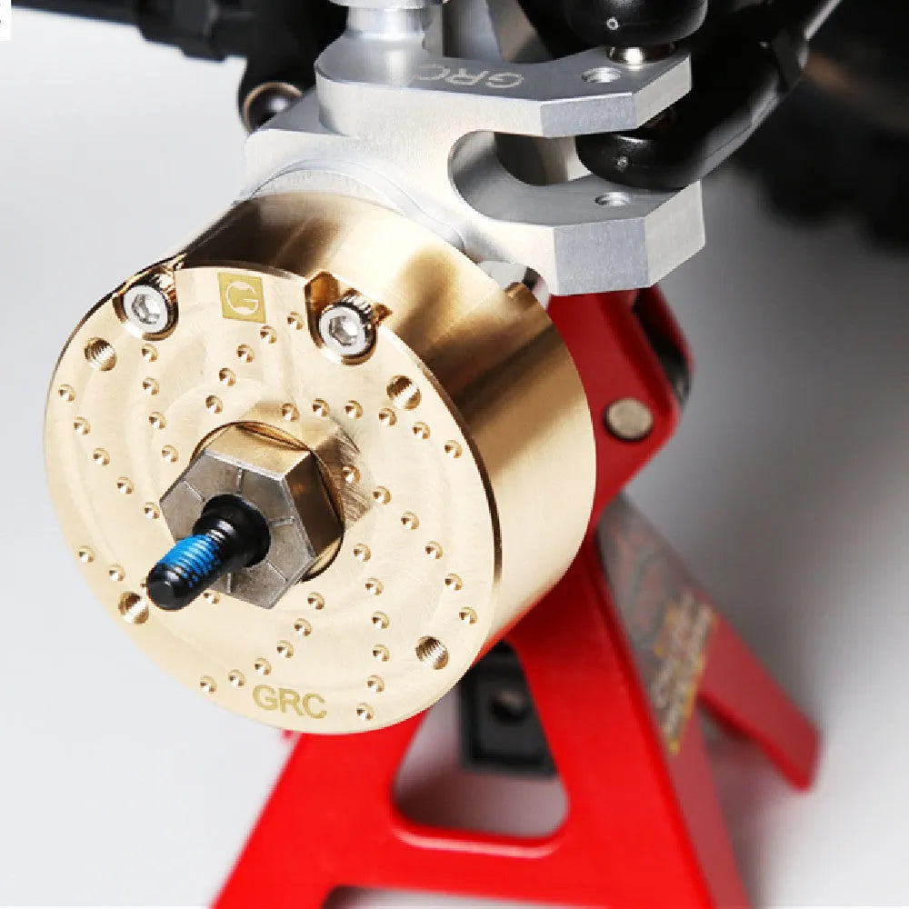 Brass gearbox cover accessory for metal toy axle door side assembly