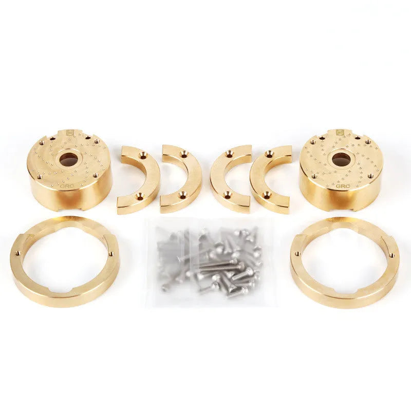Brass gearbox cover accessory for metal toy axle door side assembly