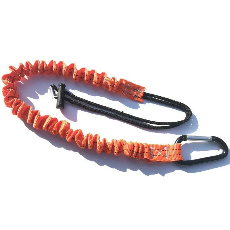 Orange 90cm fishing rod safety rope with 10kg load capacity for fall protection