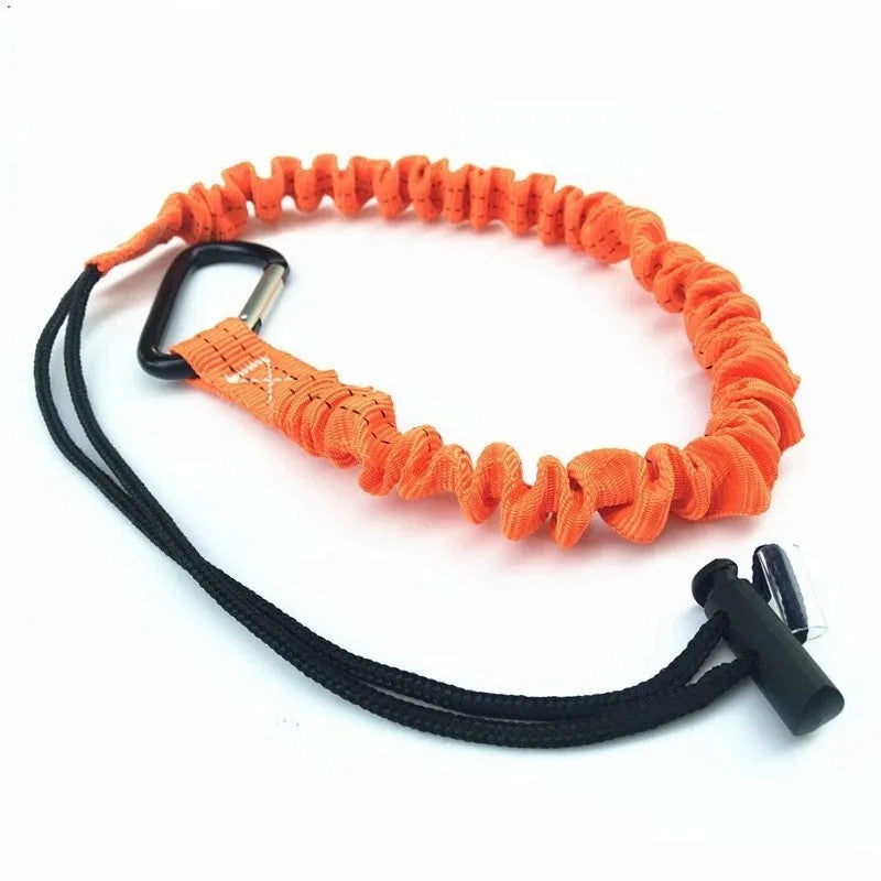 Orange 90cm fishing rod safety rope with 10kg load capacity for fall protection