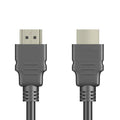 Black HDMI cable with nickel-plated connectors for set-top box connection