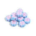 15mm frosted acrylic four-leaf clover cartoon love beads in random mixed colours for jewellery making