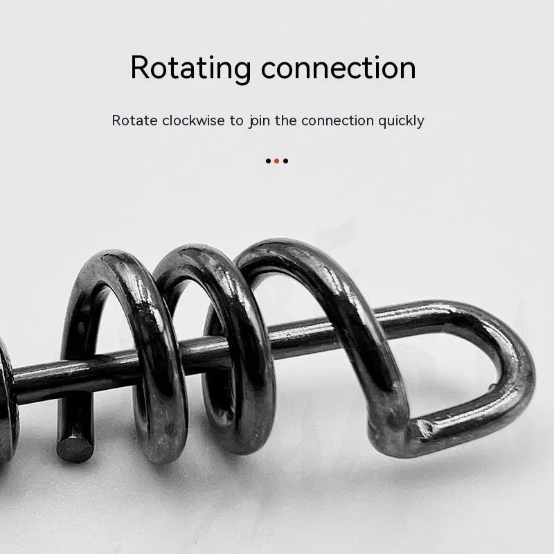 8-shaped fishing swivel connector ring in copper or stainless steel with colour-coded sizing options