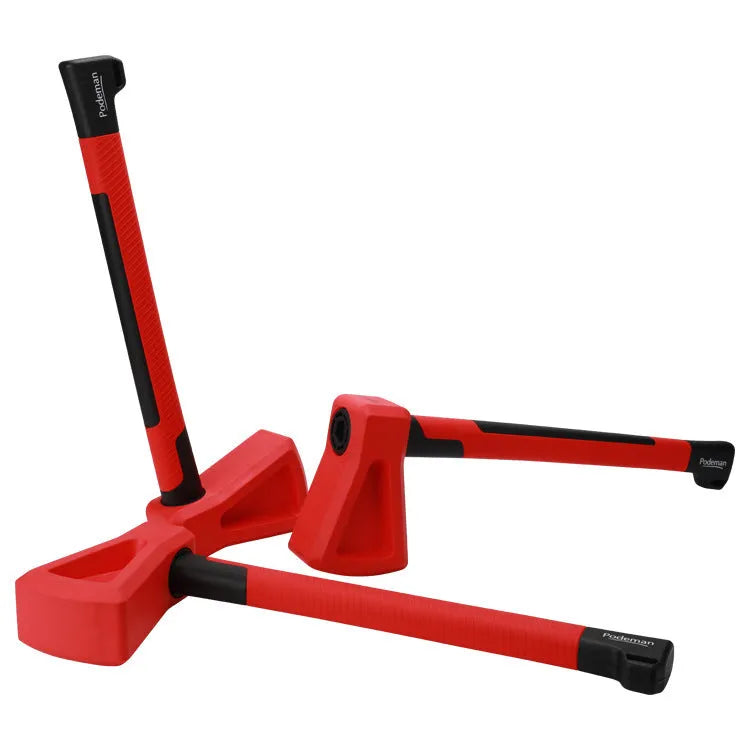 Red plastic fitness axe muscle trainer for home exercise and strength conditioning