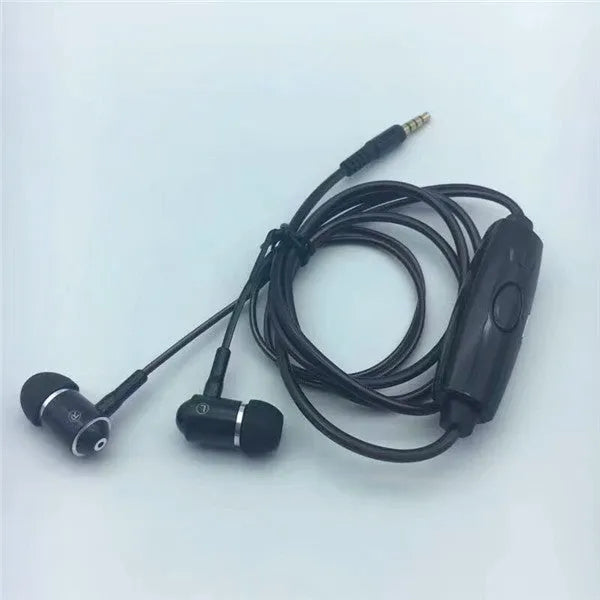 Blue LED light-up earphones with aluminium alloy shells showing rhythm-sync lighting patterns