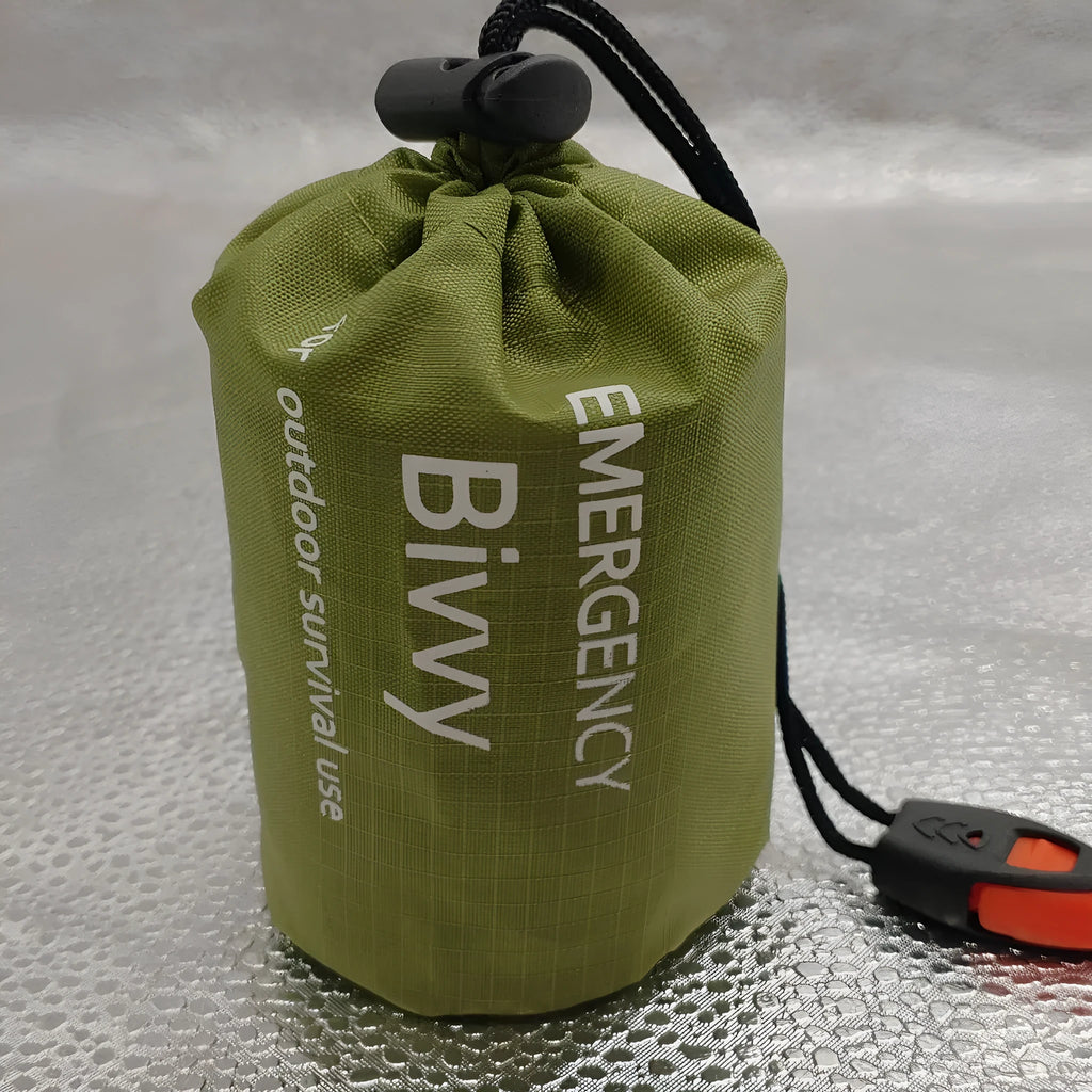 Outdoor camping emergency sleeping bag aluminium film envelope style orange 93x210cm