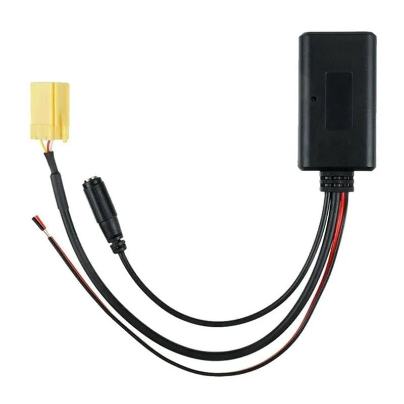 Black Bluetooth audio modification cable for 159SMART 451AUX car stereo with microphone option