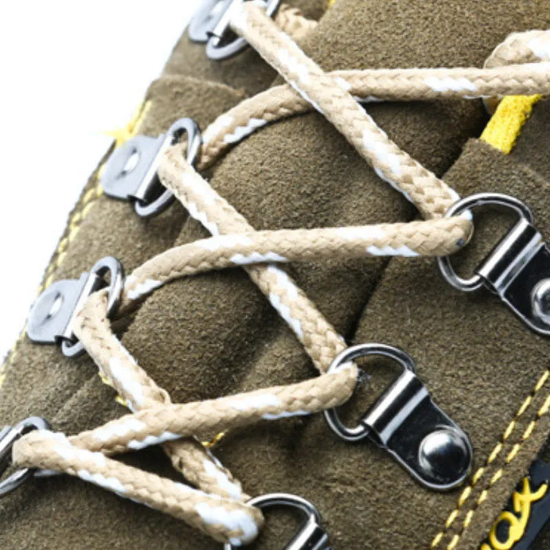 Bronze cow suede steel toe safety shoes with anti-skid rubber sole for industrial work