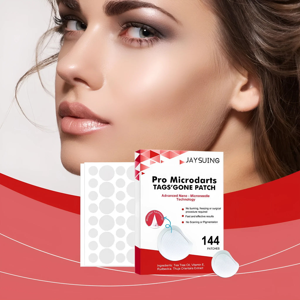 Micro needle wart removal care patches in 144 pack with tea tree oil and vitamin E formulation