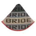 Canvas dust cover for racing gear head in black with Recaro flag design