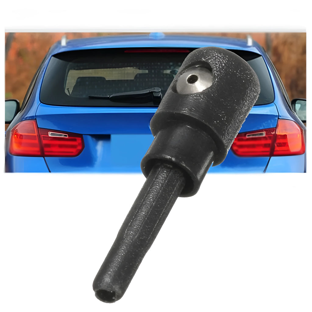 Black plastic rear windshield washer nozzle replacement part for Volkswagen Golf and Audi Skoda cars