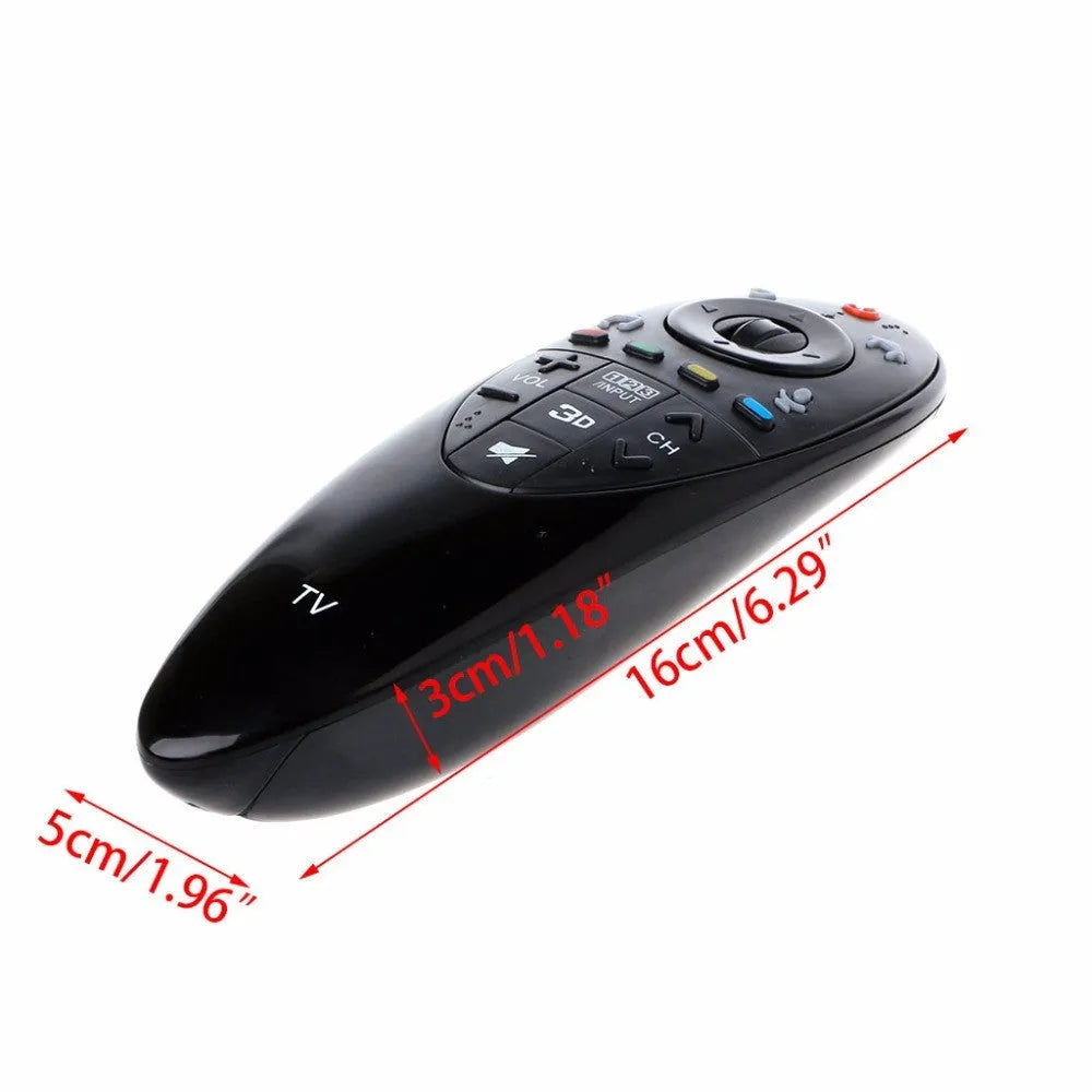 Black LG AN-MR500 television replacement remote control on a white background