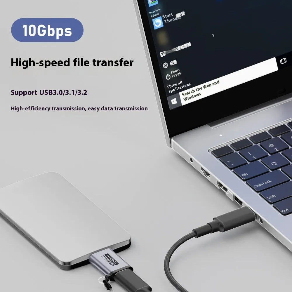 USB Type-C and USB-A to Micro B adapter for data transfer and charging compatible with mobile phones and hard drives