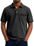 Plus size men's Korean style slim fit short sleeve shirt in lightweight polyester fabric