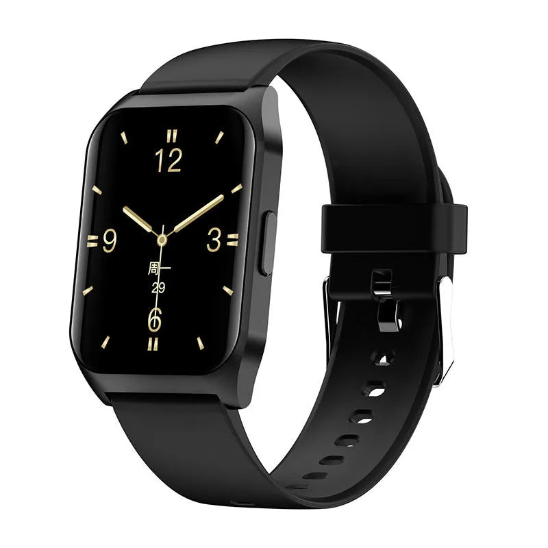 Smart watch with 1.69-inch screen and silicone strap for Bluetooth calls and heart rate monitoring