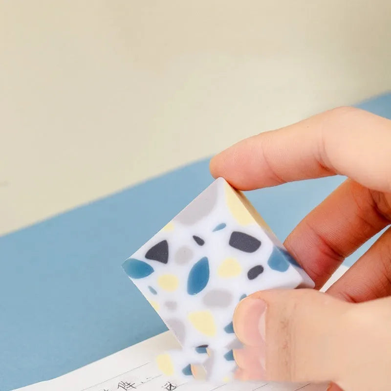 Rubber brick eraser for traceless pencil mark removal