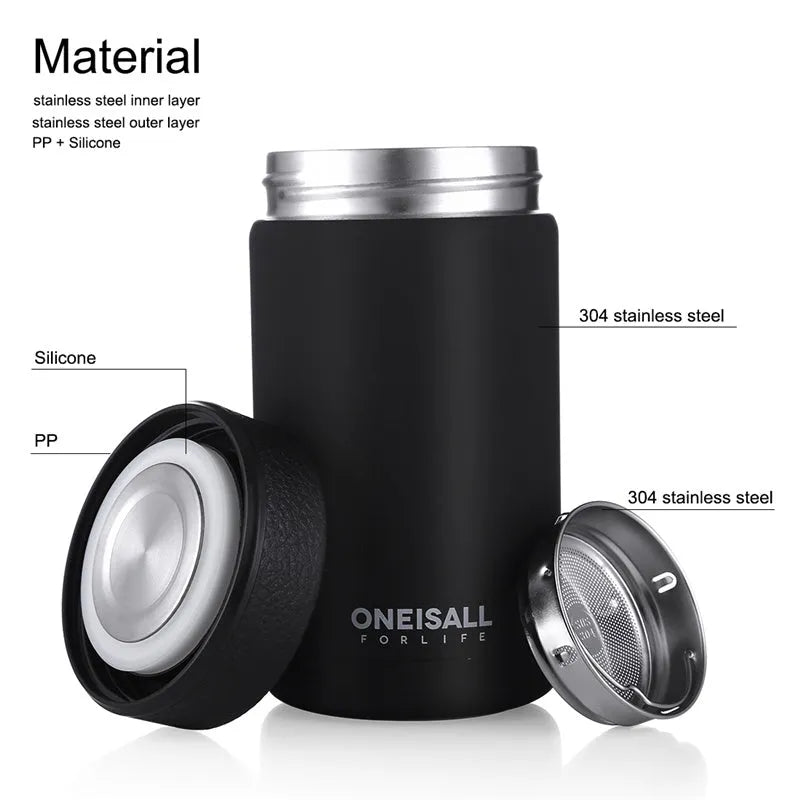 ONE IS ALL 400ml insulated cup 304 stainless steel vacuum flask black silver blue gold