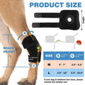 Black polyester pet leg guard for joint protection and ACL tear rehabilitation