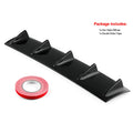 Black polyurethane and ABS car rear bumper diffuser with 5 shark fin spoiler design