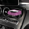 Sparkling rhinestone decorated car air vent cup holder bracket in choice of seven colours.