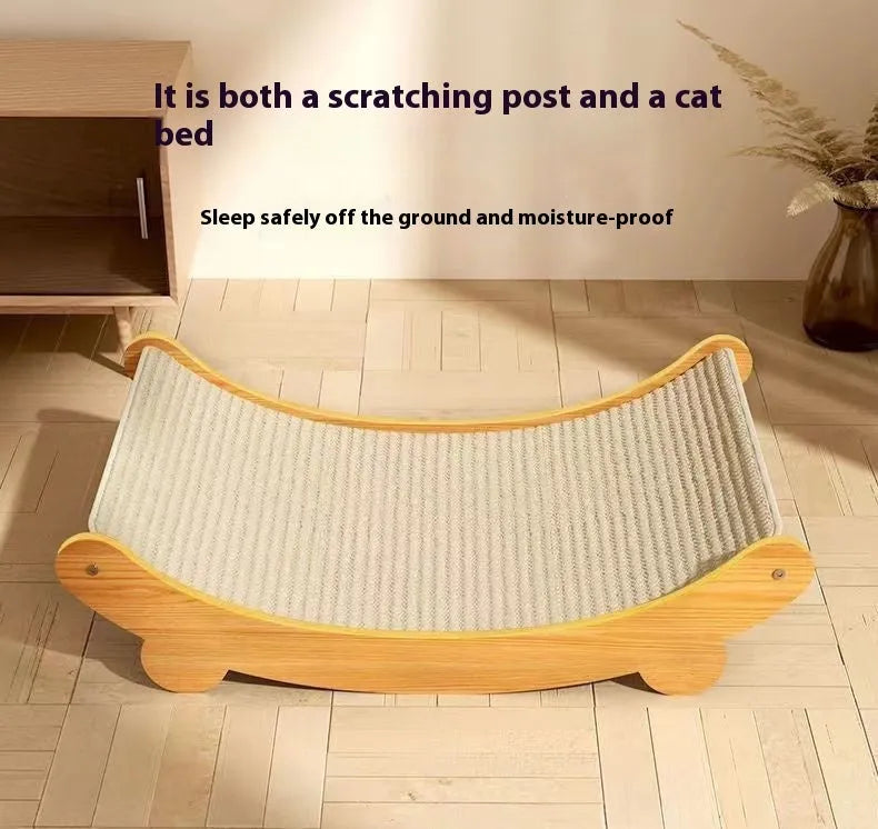 Sisal cat scratch board with wear-resistant blanket surface in large and small size options