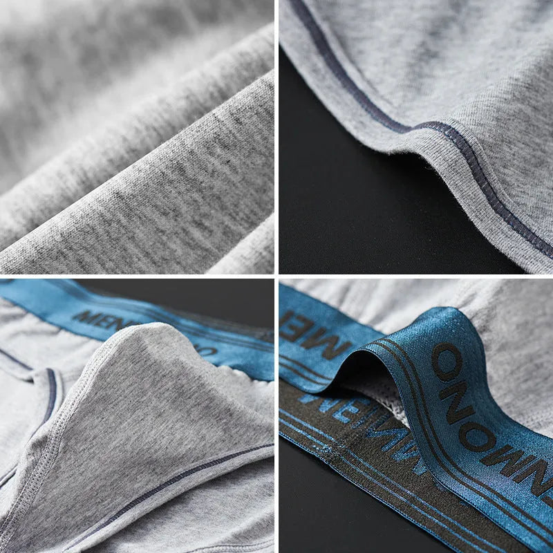 Men's low-waist cotton briefs in a two-tone colour on a solid background.
