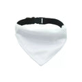 Blank white polyester dog scarf for thermal transfer personalisation in four sizes