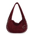 Women's soft plush strapless tote handbag in retro style carried underarm