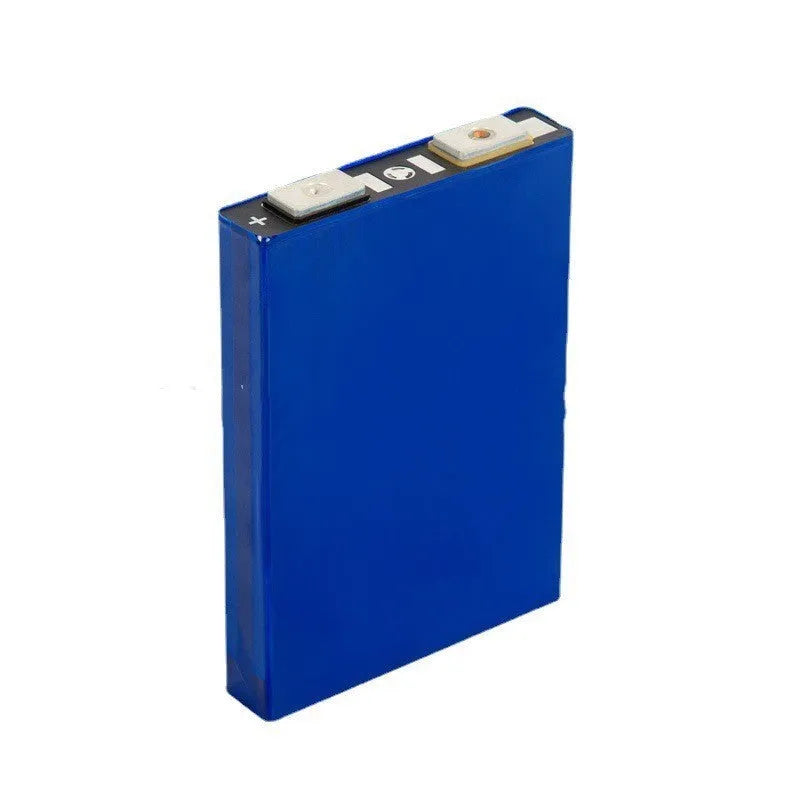 3.2V 30Ah Guoxuan lithium iron phosphate battery in square aluminium shell on a white background