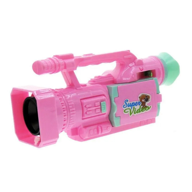 Kids digital camera in blue and pink colour options, compact size, with wrist strap