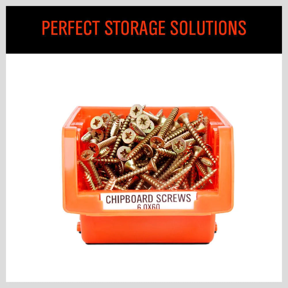 Plastic stackable storage shelf unit for tool organisation with side-by-side placement capability