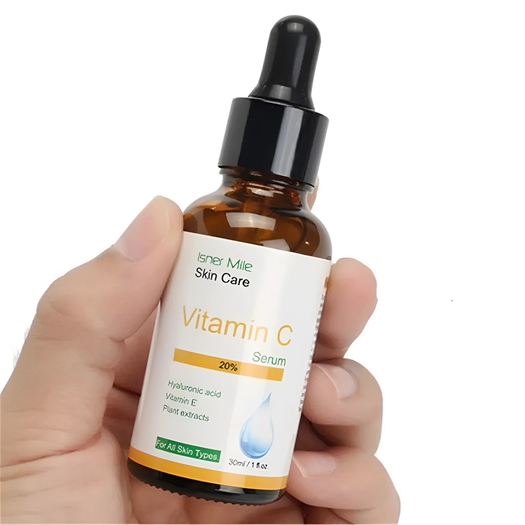30ml bottle of vitamin C undiluted skin brightening and pore minimising serum essence.